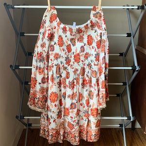 xhilaration brand dress. Size small. Square neck or off the shoulder. Fitted top